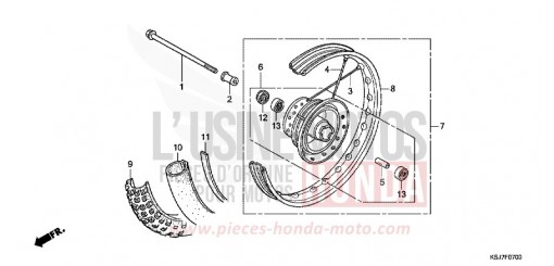 FRONT WHEEL CRF100FD de 2013